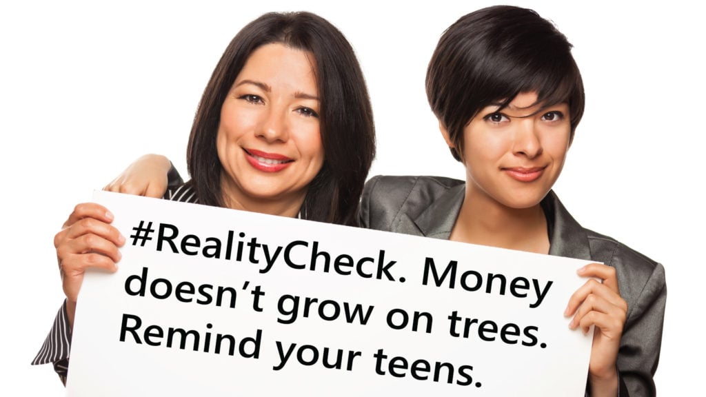 #RealityCheck. Money doesn't grow on trees. Remind your teens.