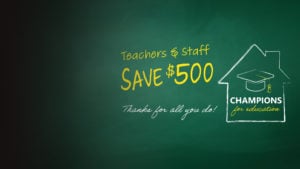 Teachers and staff save $500