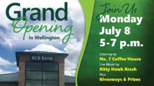 Grand opening in Wellington, July 8 from 5 to 7pm