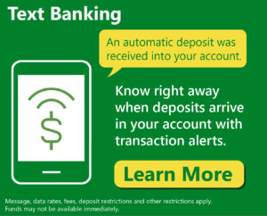 Know right away when deposits arrive in your account