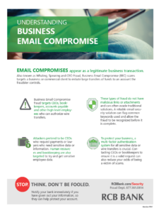 Business email compromise information