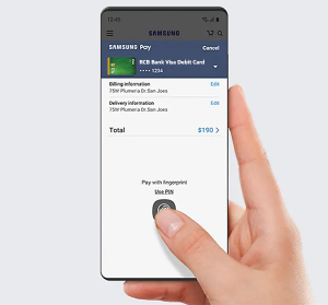 Mobile pay on Samsung phone